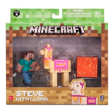 Набор игровых фигурок Minecraft Steve with Llama
