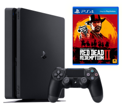 Sony Playstation 4 Slim 500Gb + Red Dead Redemption 2, Черный, 500 ГБ