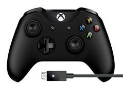 Microsoft Xbox One S Wireless Controller with Cable for Windows (Black)