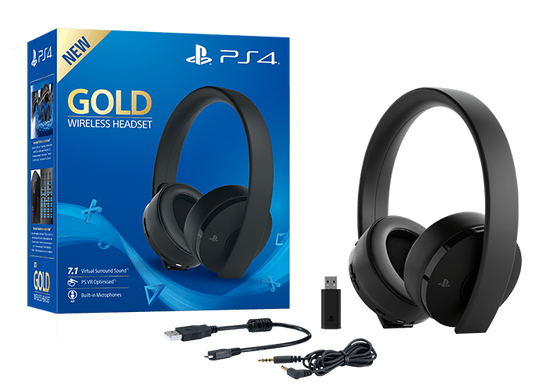 Sony PlayStation Gold Wireless Headset, Черный
