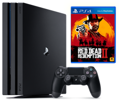 Sony Playstation 4 PRO 1Tb + Red Dead Redemption 2, Черный, 1 ТБ