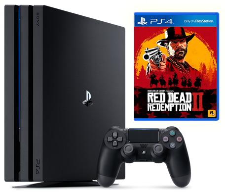 Sony Playstation 4 PRO 1Tb + Red Dead Redemption 2, Черный, 1 ТБ