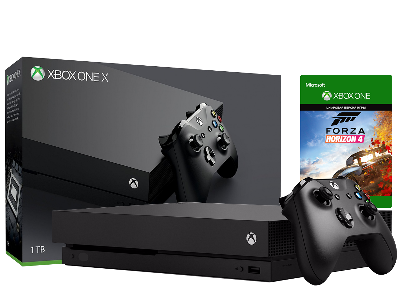 Microsoft Xbox One X 1Tb + Forza Horizon 4 - PRISTAVKI — интернет-магазин  современных консолей, игр и акссессуаров