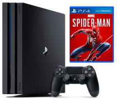 Sony Playstation 4 PRO 1Tb + Marvel's Spider-Man, Черный, 1 ТБ