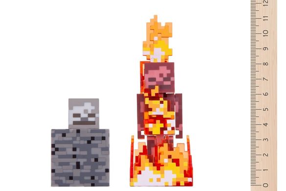 Игровая фигурка Minecraft Skeleton on Fire