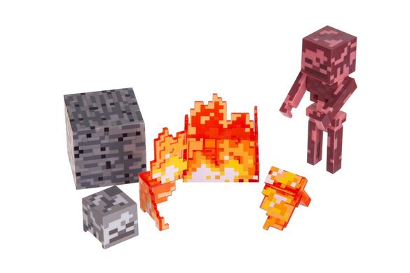 Игровая фигурка Minecraft Skeleton on Fire