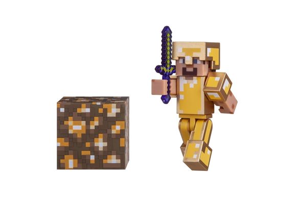 Игровая фигурка Minecraft Steve in Gold Armor