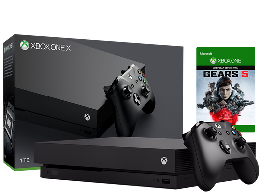 Microsoft Xbox One X 1Tb + Gears 5, Черный, 1 ТБ